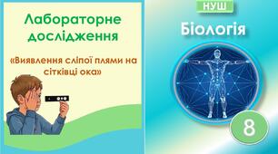 Лабораторне дослідження "Виявлення сліпої плями на сітківці ока". Біологія 8 клас НУШ