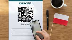 Польська мова: Аудіодиктанти з QR кодами