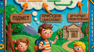 Плакат "Зв'язок слів у реченні" (4 частини)