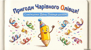 30 березня- ранкова зустріч. День олівця