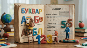 Ілюстрації «Маленькі учні у великому світі» (4 частини) для оформлення