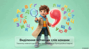 Виділення вставних слів на письмі комами