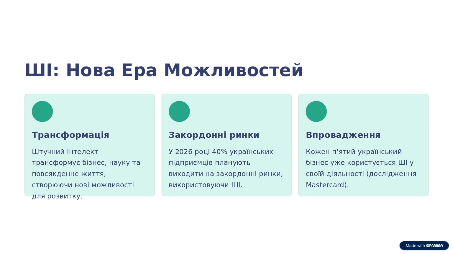 ШІ: Нова Ера Можливостей Трансформація Штучний інтелект трансформує бізнес, науку та повсякденне життя, створюючи нові можливості для розвитку. Зак...