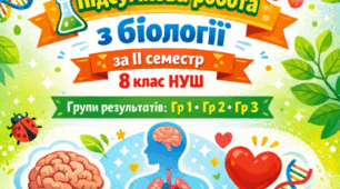 Підсумкова робота з біології за ІІ семестр 8 клас НУШ за Гр1, Гр 2,Гр 3