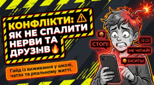 Конфлікти: як не спалити нерви та друзів. Гайд із виживання у школі та чатах