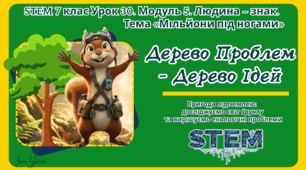 7 клас STEM Урок 30 "Дерево Проблем – Дерево Ідей" Презентація+Робочий аркуш+Шаблон для проєкту "Пригода під землею:  досліджуємо світ ґрунту  та вирішуємо екологічні проблеми"