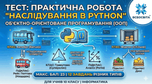 Практична робота №33 "Наслідування в Python"