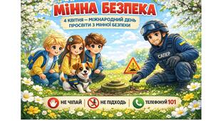 Плакат до Дня мінної безпеки – навчальний та яскравий! (на 2, 4, 8, 9, 16 арк А4) + РОЗМАЛЬОВКА