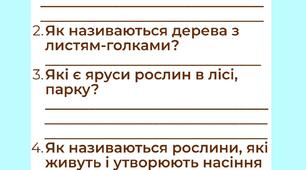 Самостійна робота БУДОВА РОСЛИН