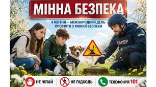 Плакат до Дня мінної безпеки (на 2, 4, 8, 9, 16 арк А4) МІННА БЕЗПЕКА