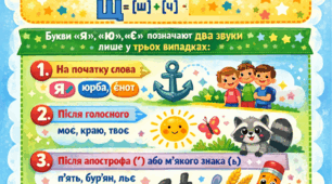 Пам'ятка про букви, що позначають два звуки