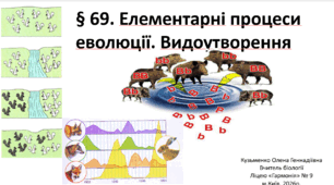 § 69. Елементарні процеси еволюції. Видоутворення (10 проф)