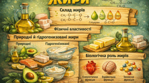 Жири. Склад жирів, фізичні властивості. Природні й гідрогенізовані жири. Біологічна роль жирів. Хімічний диктант