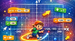 Конспект заняття «Система координат у Scratch»
