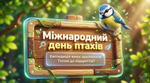 Анімована  презентація з інтерактивними завданнями "МІЖНАРОДНИЙ ДЕНЬ ПТАХІВ" (1 квітня) +ПЛАКАТ в ПОДАРУНОК