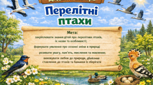 Дидактична гра ПЕРЕЛІТНІ ПТАХИ