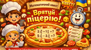 Відкритий урок-квест з математики 🍕 «Врятуй піцерію»: мішані числа легко і цікаво (5 клас)