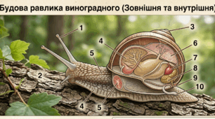 7 клас НУШ ПРАКТИЧНА РОБОТА 18. «Будова молюсків (на прикладі равлика виноградного).»