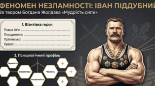 Робочий аркуш "Іван Піддубний . Феномен незламності" за твором "Мудрість сили" Б.Жолдака