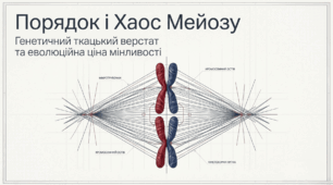 Біологічне значення мейозу. Порушення мейозу («Порядок і Хаос Мейозу: Генетичний ткацький верстат та еволюційна ціна мінливості»)