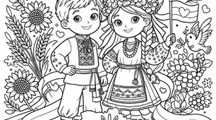 Розмальовки до Дня Вишиванки