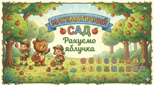 "Математичний сад: Рахуємо яблучка"