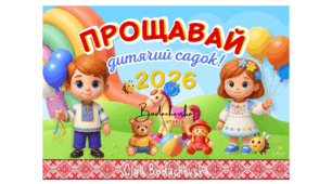 3D-плакат «Прощавай, дитячий садок! 2026» (9 аркушів А4)