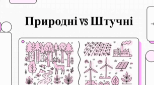 Матеріали до уроку. 🎥📊✨Що таке природні та штучні угрупування. 6 кл НУШ