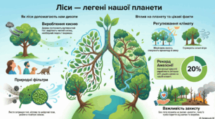 Навчальний проєкт . Чому ліси називають "легенями планети"?