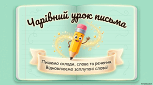 Письмо складів, слів і речень з вивченими буквами.  Списування друкованого речення. Відновлення деформованих слів