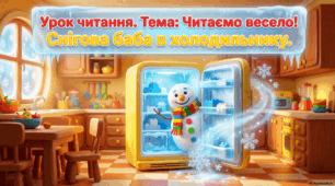 Хто живе в холодильнику? (Читання слів і тексту з вивченими літерами за Букварем К. Пономарьової, ст. 62–63)