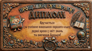 Диплом "Прощавай, букварику"