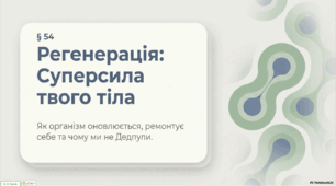 Презентація на тему "Особливості регенерації організму людини". 10 клас
