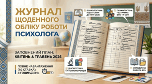 готовий заповнений журнал психолога на квітень- травень 2026