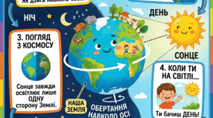 Пам’ятка-плакат "Чому буває день і ніч?"