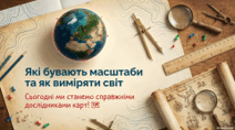 Які бувають масштаби та як за їхньою допомогою виміряти відстані на карті й місцевості. 5 клас НУШ