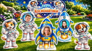 🚀 МЕГАНАБІР РОСТОВИХ ФІГУР ДЛЯ ФОТОЗОНИ “ДЕНЬ КОСМОНАВТИКИ” 🌌