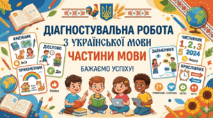                                                          Діагностувальна робота. Робота з мовними одиницями “Частини мови” (Числівник, Займенник, Дієслово, Прислівник)