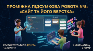 ПРОМІЖНА ПІДСУМКОВА РОБОТА №5: «САЙТ ТА ЙОГО ВЕРСТКА»