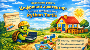 Практична робота «Цифровий архітектор: будуємо затишний дім у Python Turtle»