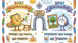 ДЛієслова доконаного та недоконаного виду. Ігрове пояснення