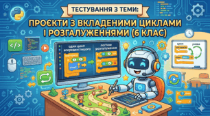 6 клас Проєкти з вкладеними циклами і розгалуженнями