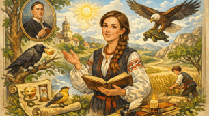 Григорій Сковорода. Байки «Ворона й Чиж», «Орел і Черепаха» (із збірки «Байки харківські»).  Короткі відомості про митця. Алегоричність і філософська мудрість у байках Г. Сковороди. Ідея «сродної праці» (праці за покликанням). 