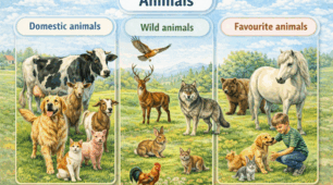 Animals (Domestic animals, Wild animals, Favourite animals)
