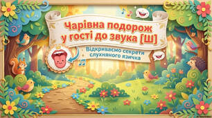 Логопедична подорож «У гості до звука [Ш]: відкриваємо секрети слухняного язичка»