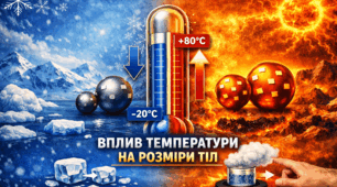 Залежність розмірів фізичних тіл від температури (НУШ)