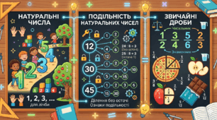 Натуральні числа. Подільність натуральних чисел.  Звичайні дроби (підготовка до НМТ)