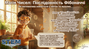 6 клас STEM 28 урок Послідовність Фібоначчі та математичні вимірювання. Приклади послідовності та спіралі Фібоначчі у рослинному та  тваринному світі. Презентація + Робочий аркуш