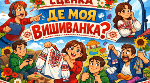 СЦЕНКА ''ДЕ МОЯ ВИШИВАНКА''