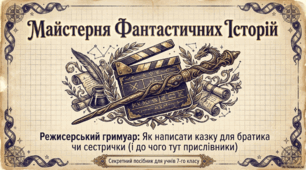 РМ. Письмовий твір-розповідь чи твір-опис фантастичного змісту або казка для братика / сестрички (з використанням прислівників)